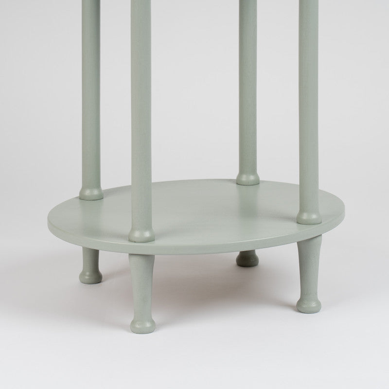 Aqua Grey Oval Side Table